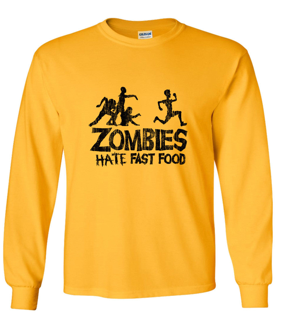 Zombies Hate Fast Food, Parody Comedy Funny T Shirt