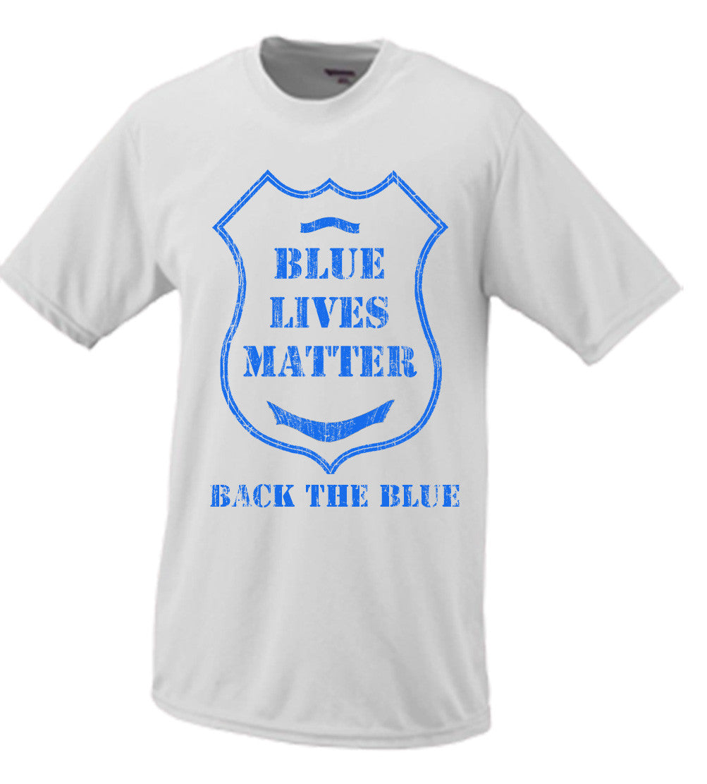 Back The Blue Blue Lives Matter Police Badge Shirt Black, White, Blue All Lives Matter T Shirt