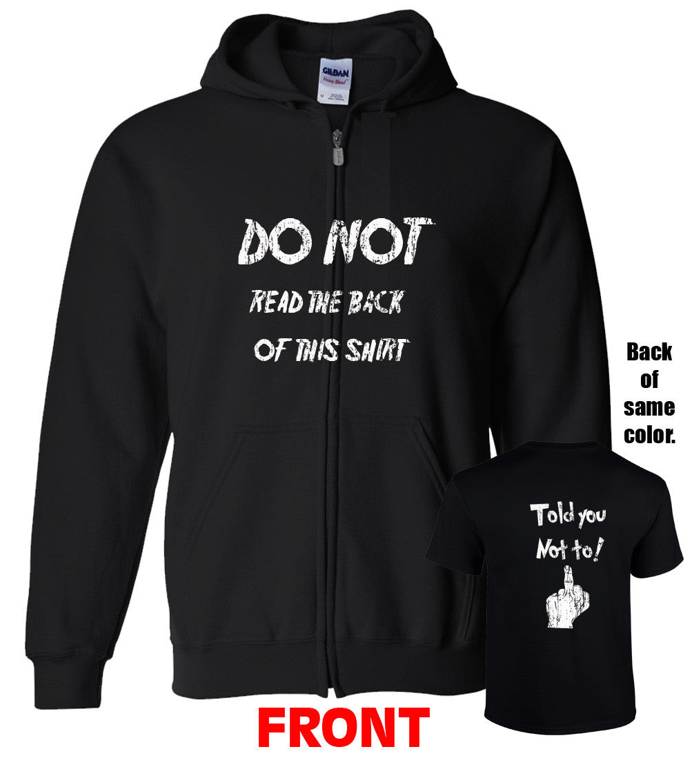 Do Not Read The Back Of This Shirt (Explicit)