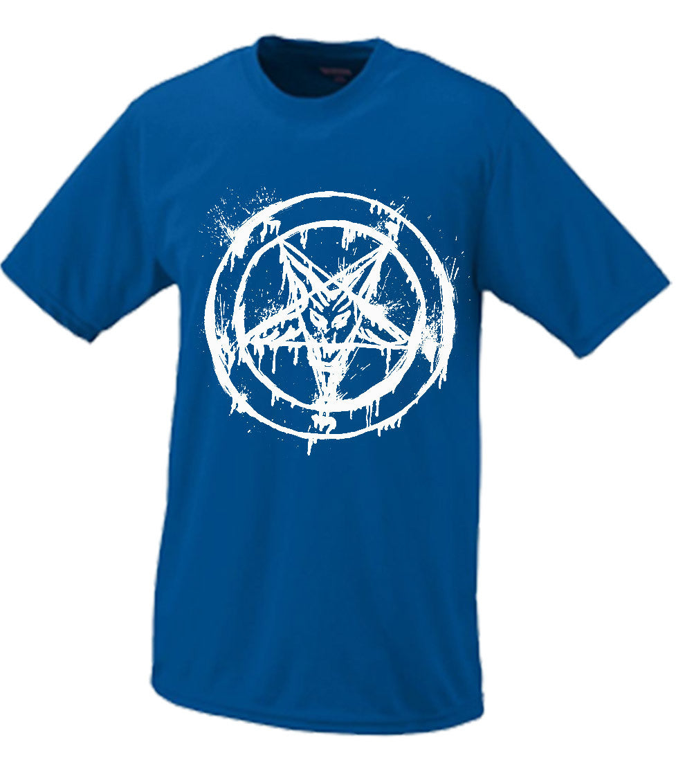 Pentagram Evil Face Symbol T shirt