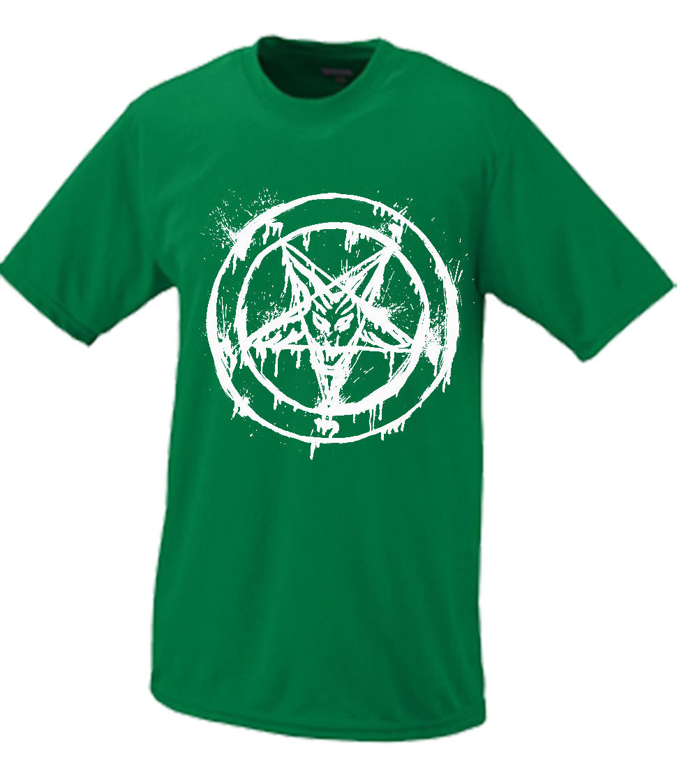 Pentagram Evil Face Symbol T shirt