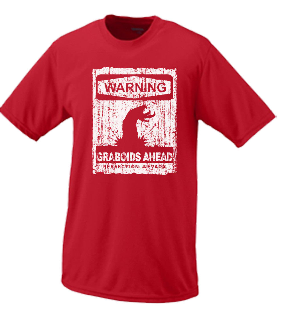 Warning Graboid Ahead T shirt Tremors Parody