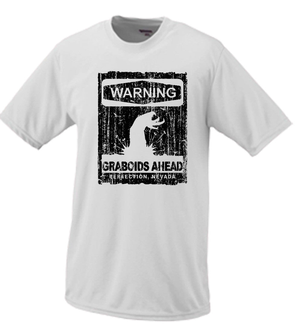 Warning Graboid Ahead T shirt Tremors Parody