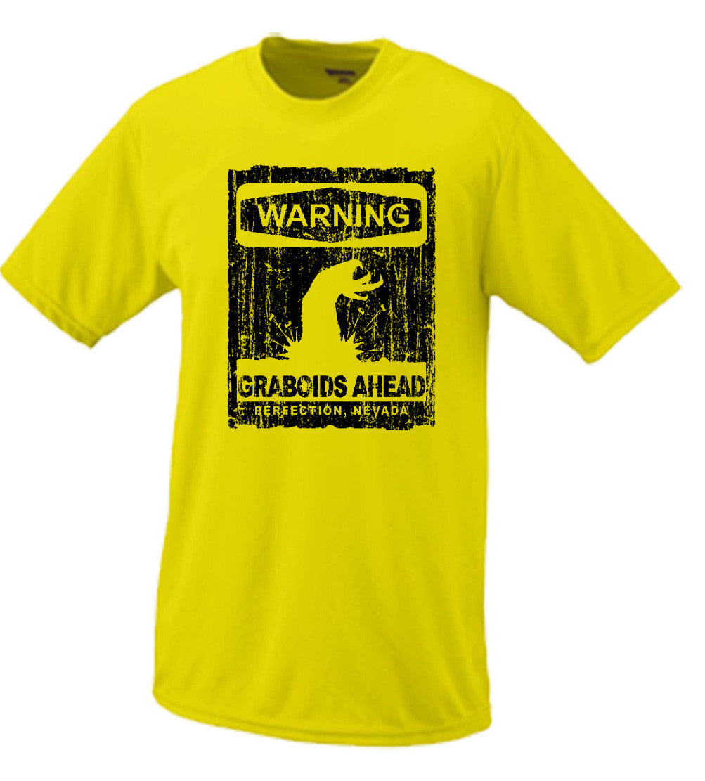Warning Graboid Ahead T shirt Tremors Parody